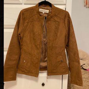 Brown Suede Moto Jacket